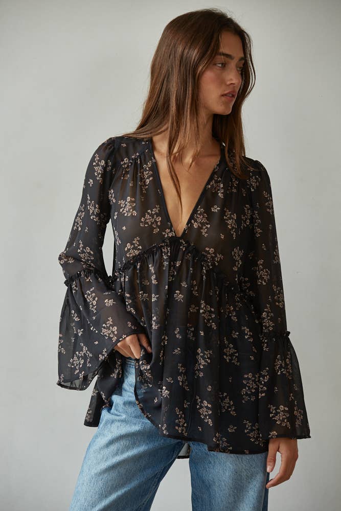 Chiffon Floral Blouse
