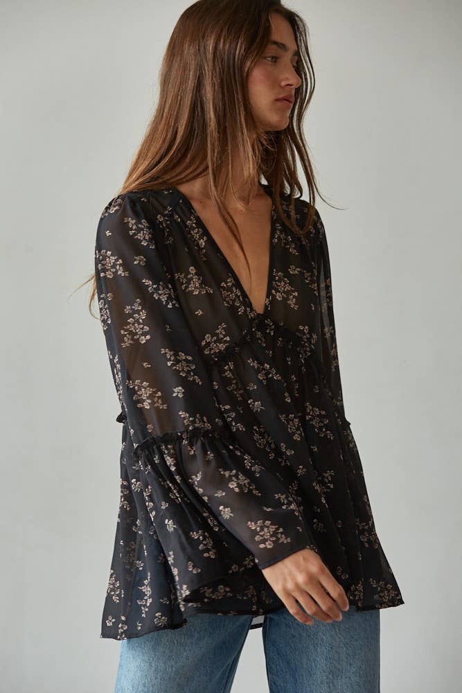 Chiffon Floral Blouse