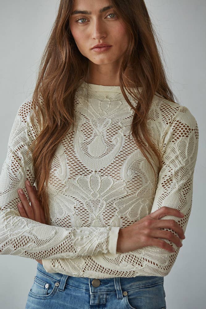 Knit Seamless Jacquard Top