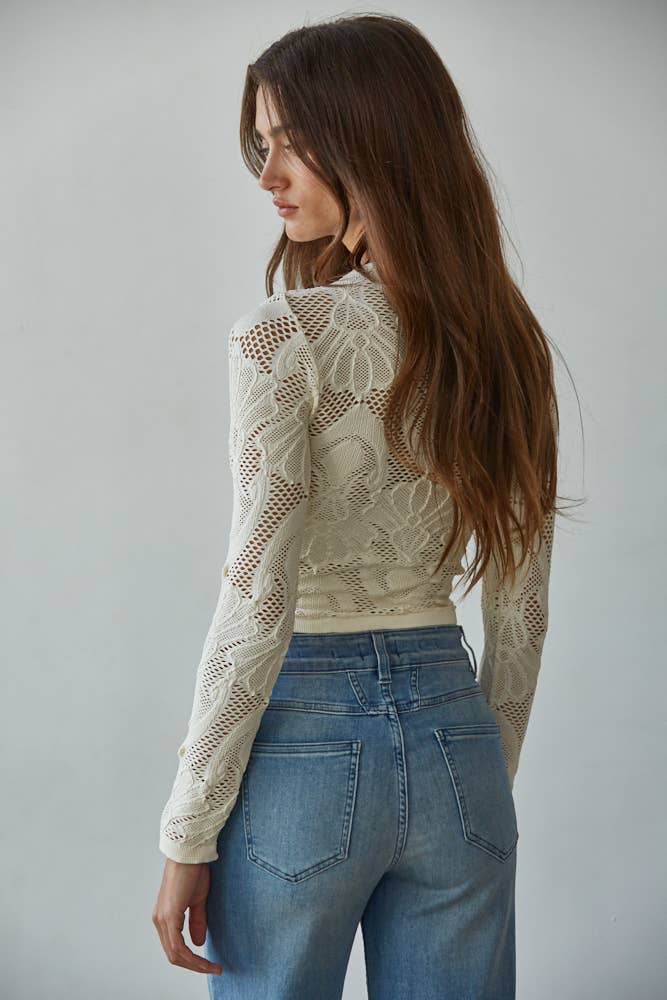 Knit Seamless Jacquard Top