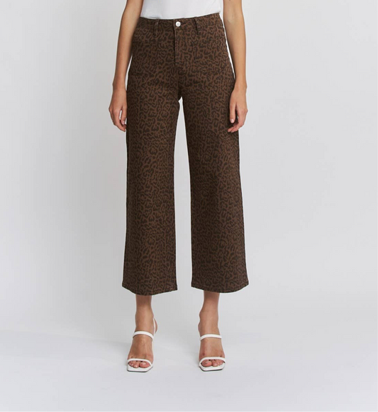 LEOPARD CROP JEANS
