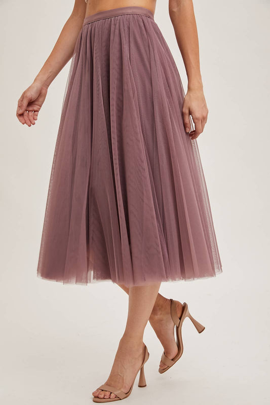 Tulle Midi Skirt