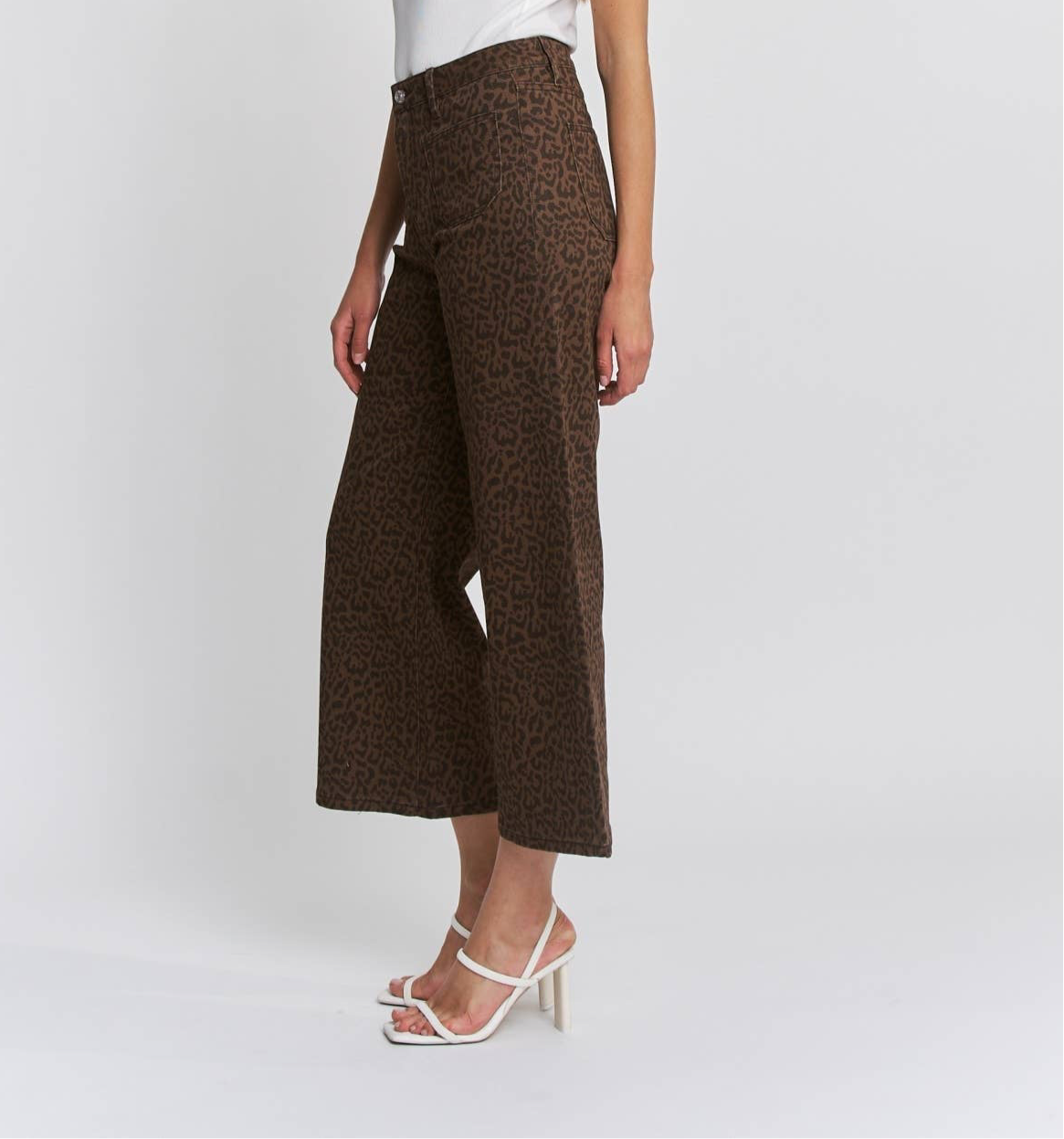 LEOPARD CROP JEANS